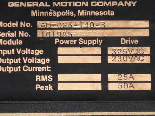 GENERAL MOTION COMPANY AD-025-140-B UNMP