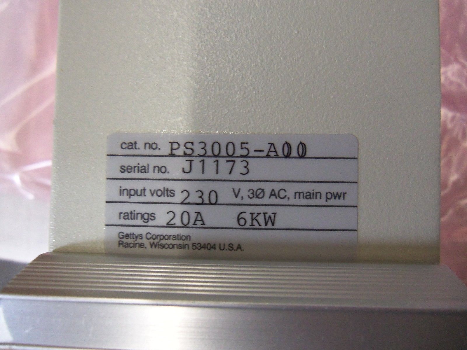 GETTYS PS3005-A00 POWER SUPPLY MODULE NSMP