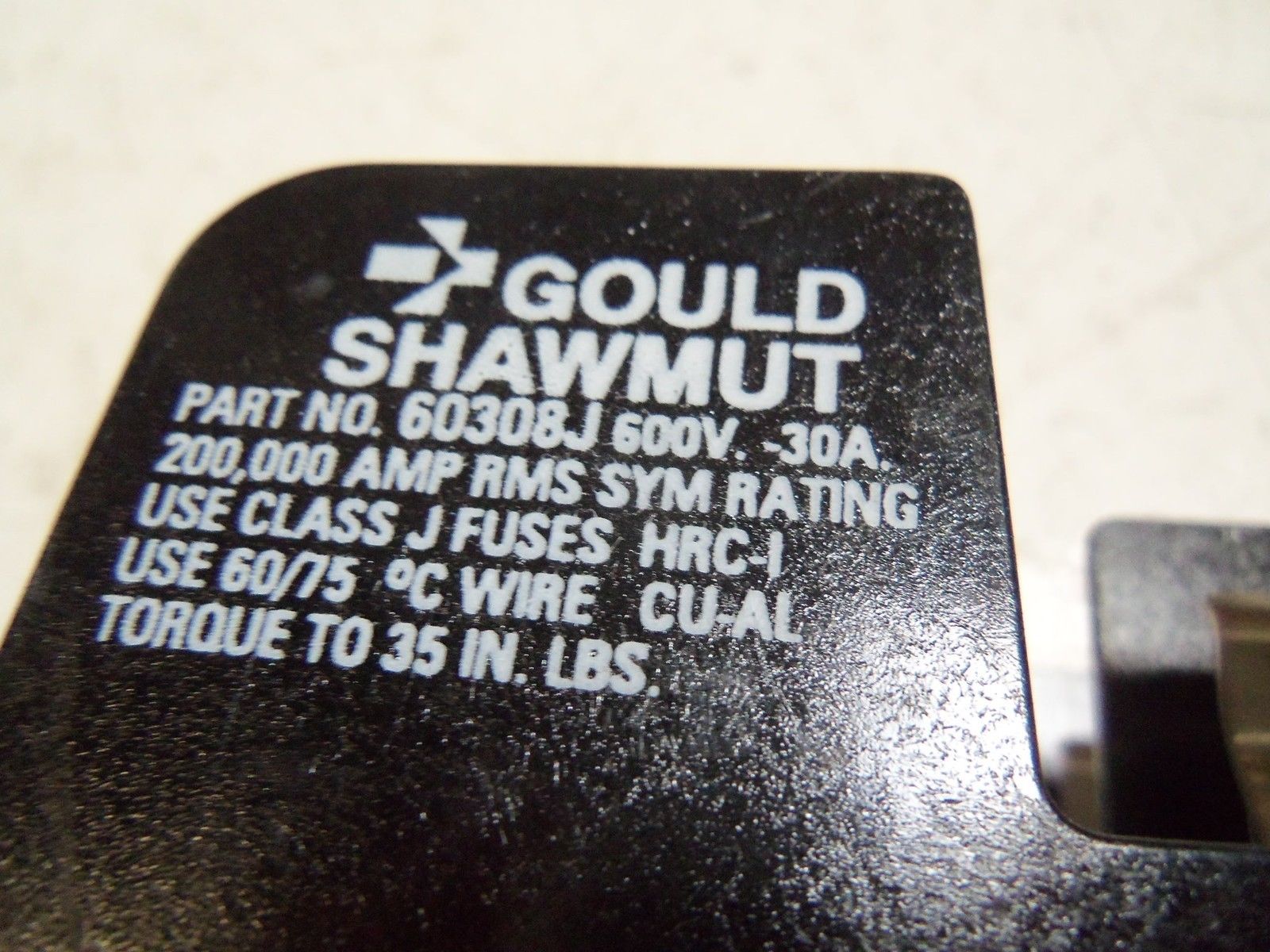 GOULD 60308J FUSE BLOCK UNMP