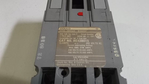 GOULD E43B015 CIRCUIT BREAKER 15A  NSMP