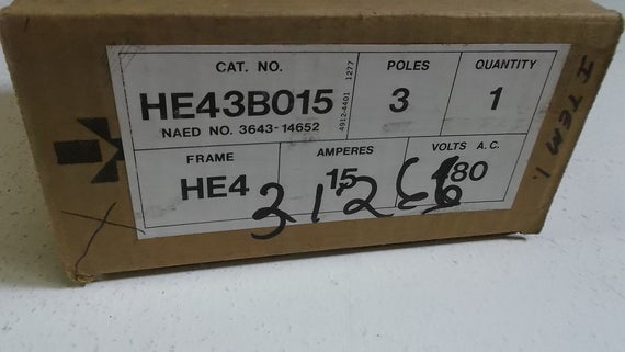 GOULD E43B015 CIRCUIT BREAKER 15A  NSMP