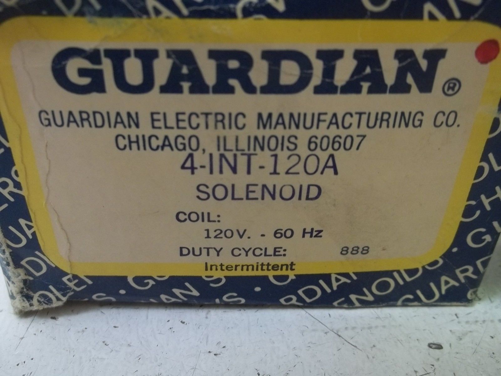 GUARDIAN 4-INT-120V SOLENOID COIL 120V NSMP