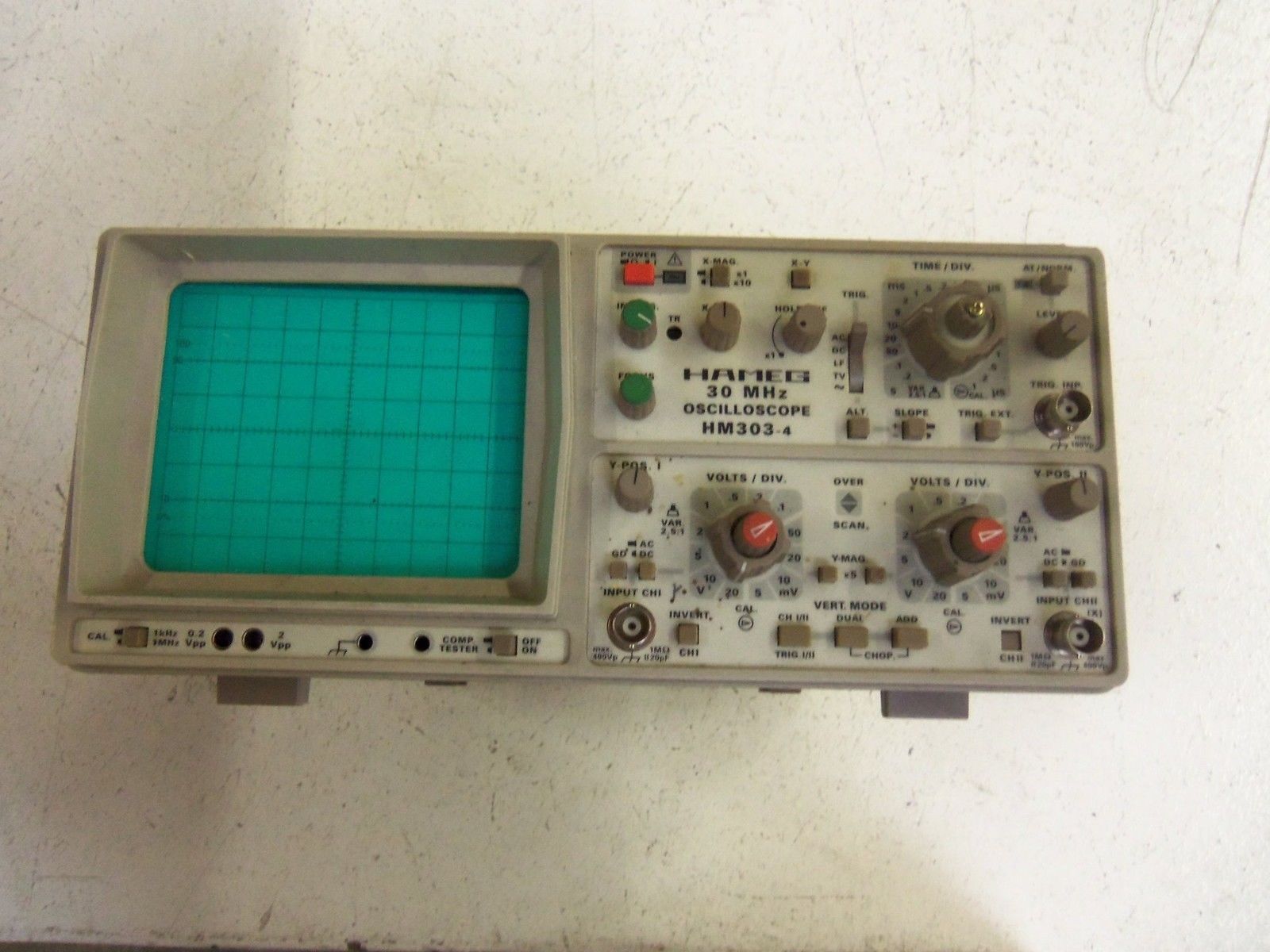 HAMEG HM303-4 OSCILLOSCOPE NO POWER CORD UNMP
