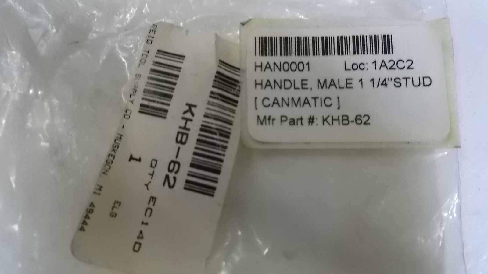 HANDLE, MALE 1 1/4" STUD KHB-62 NSNP
