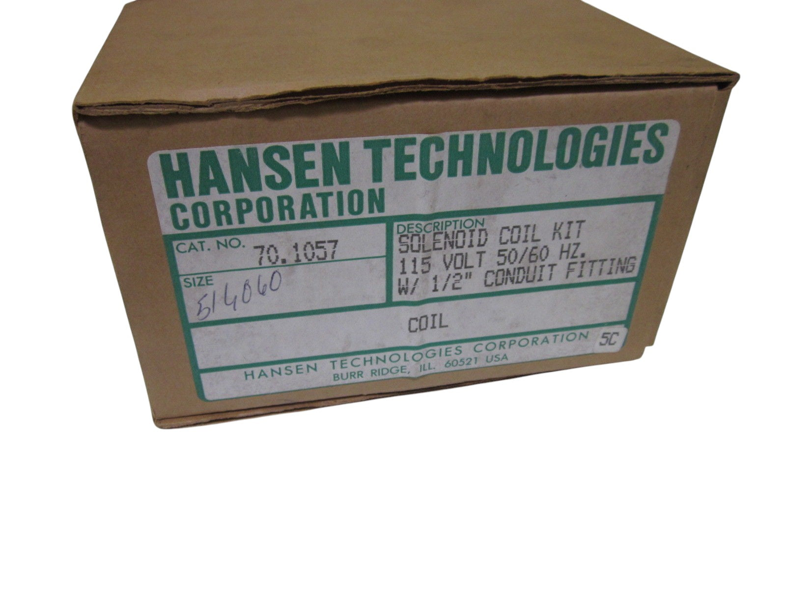 HANSEN TECHNOLOGIES 70.1057 SOLENOID COIL KIT 115V UNMP