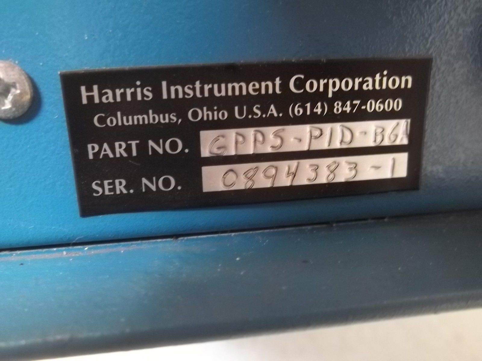 HARRIS INSTRUMENT CORPORATION GPPS-P1D-BGA UNMP