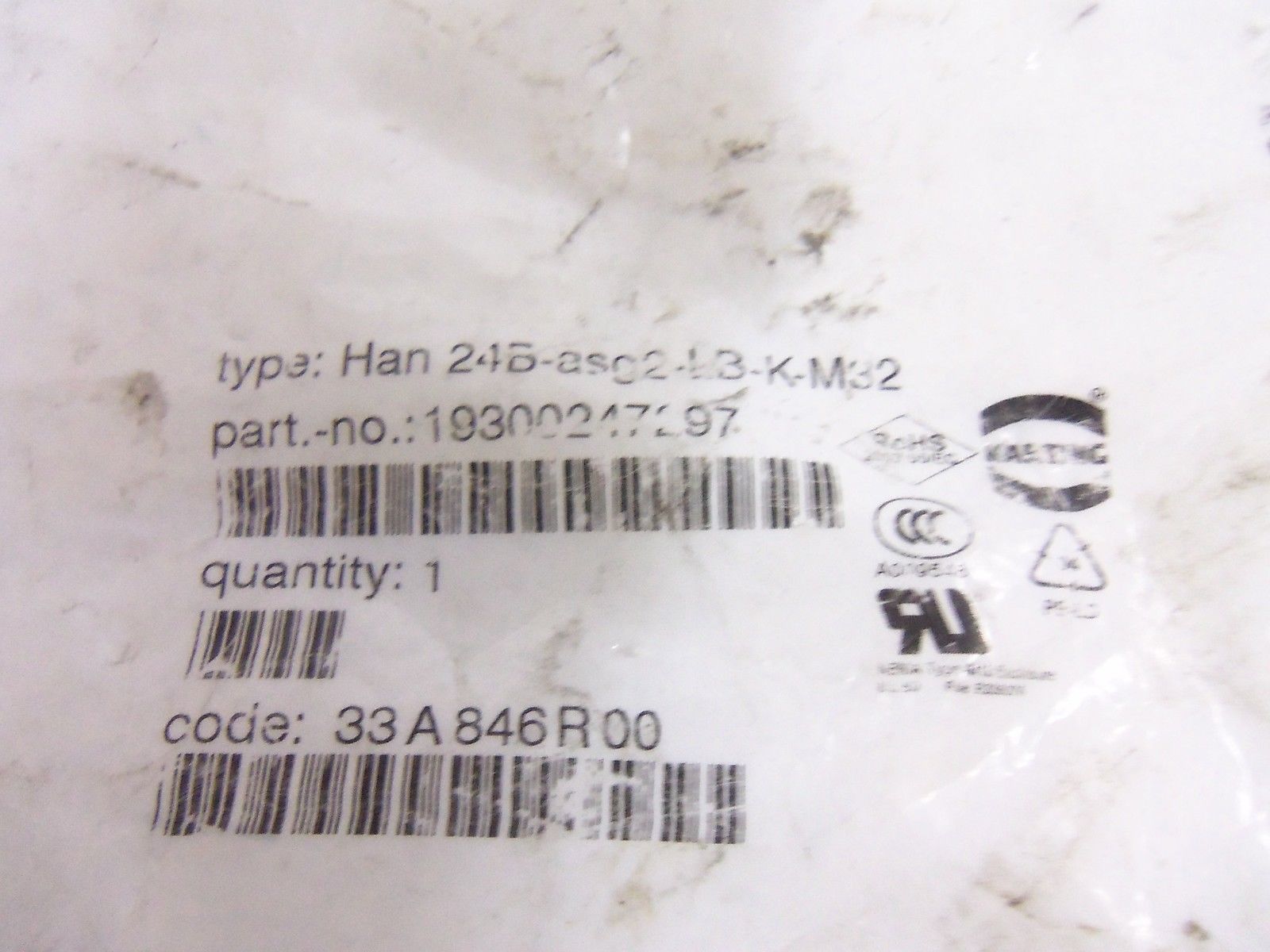 HARTING HAN24B-ASG2-LB-K-M32  NSNP