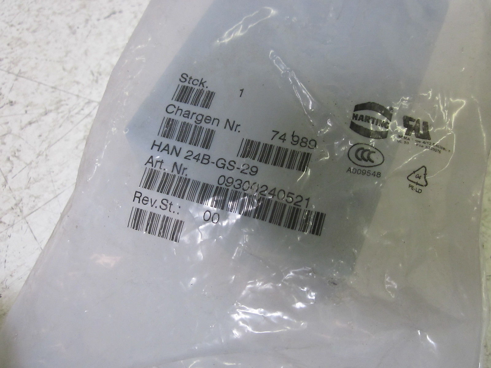 HARTING HAN 24B-GS-29 CONNECTOR HOOD NSMP