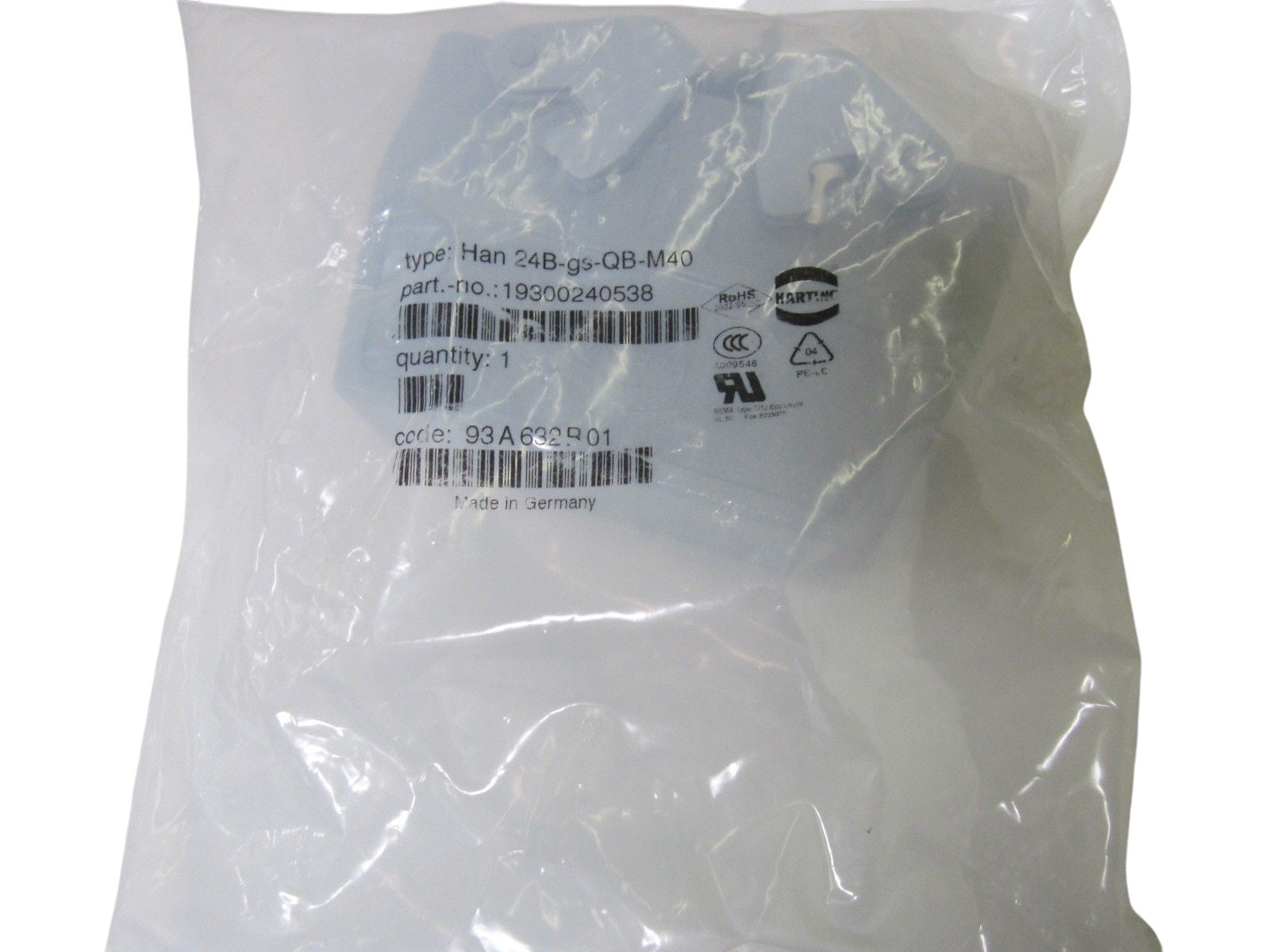 HARTING HAN 24B-GS-QB-M40 NSMP