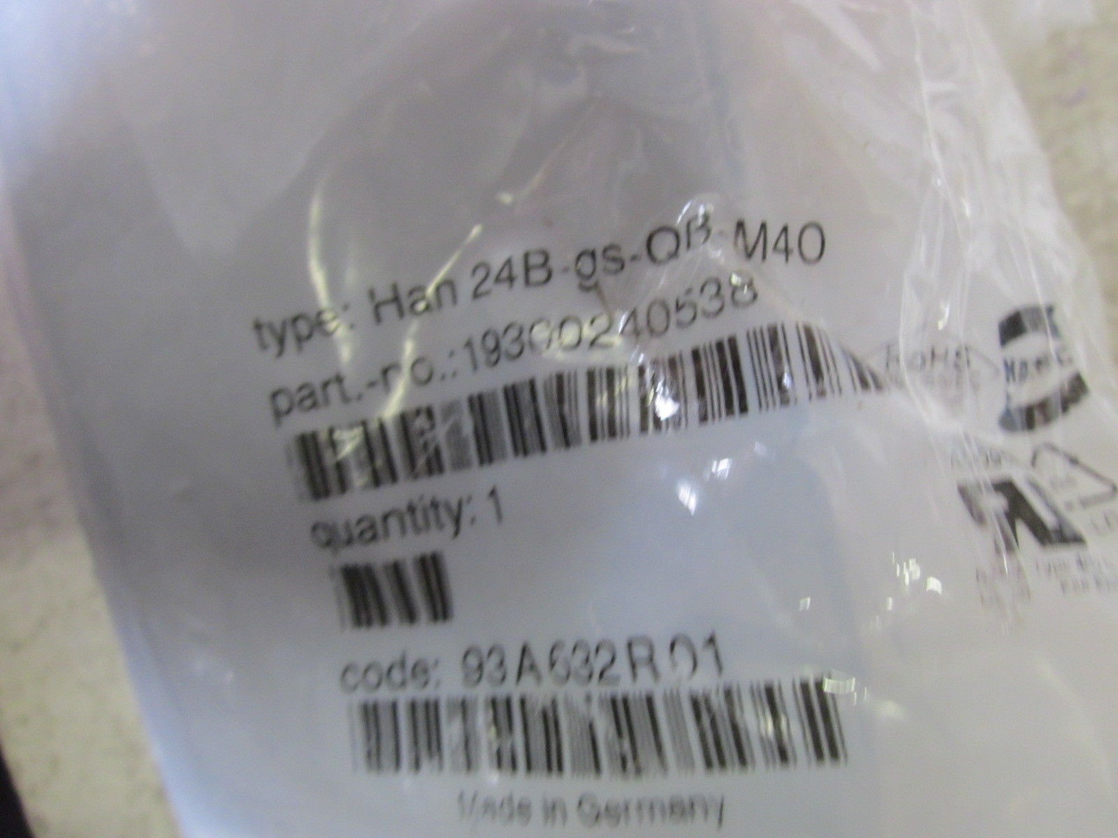 HARTING HAN 24B-GS-QB-M40 CONNECTOR HOOD  NSNP