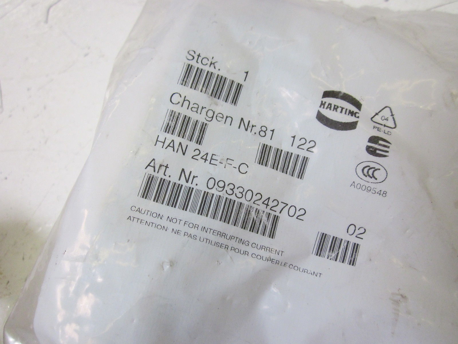 HARTING HAN 24E-F-C CONNECTOR NSMP