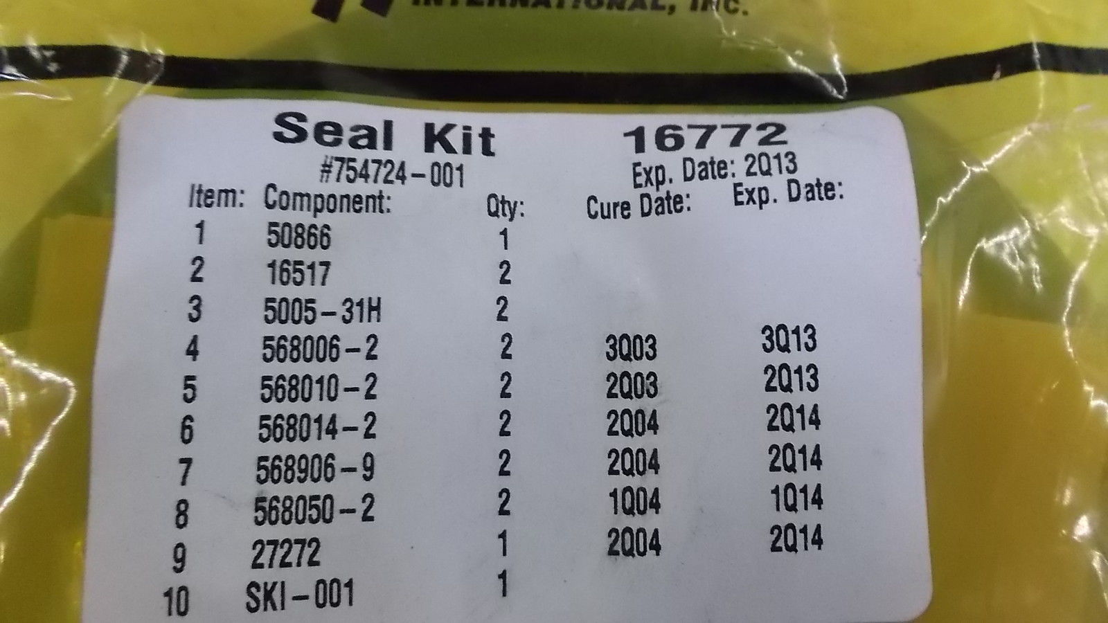 HASKEL 754724-001 SEAL KIT NSMP