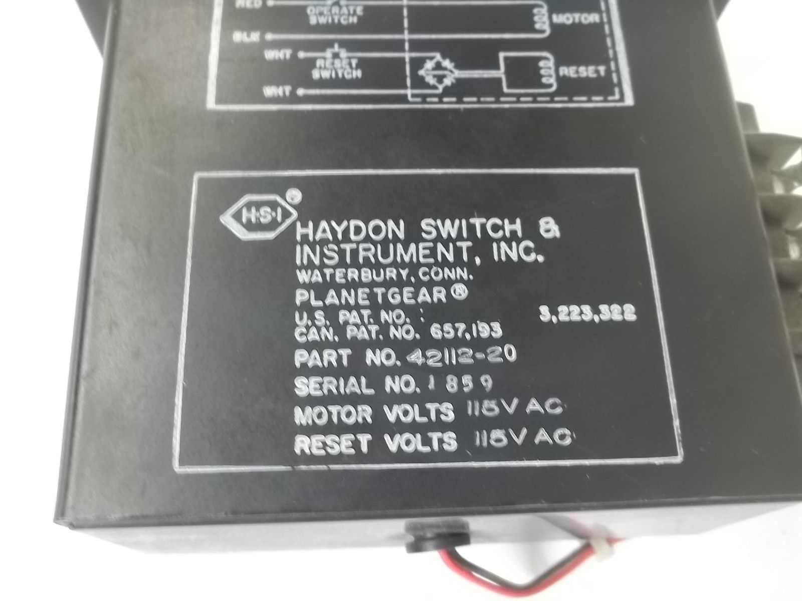 HAYDON SWITCH & INSTRUMENT, INC. 42112-20 UNMP