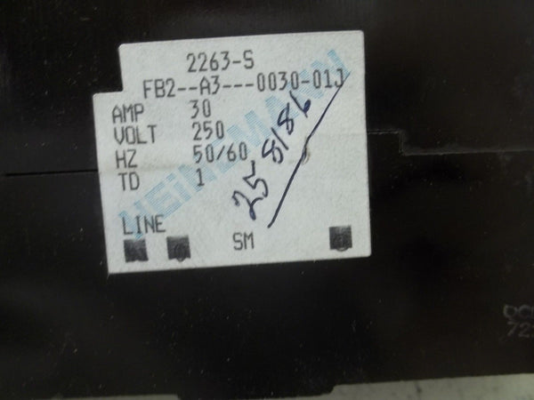 HEINEMANN FB2-A3-0030-01J CIRCUIT BREAKER UNMP
