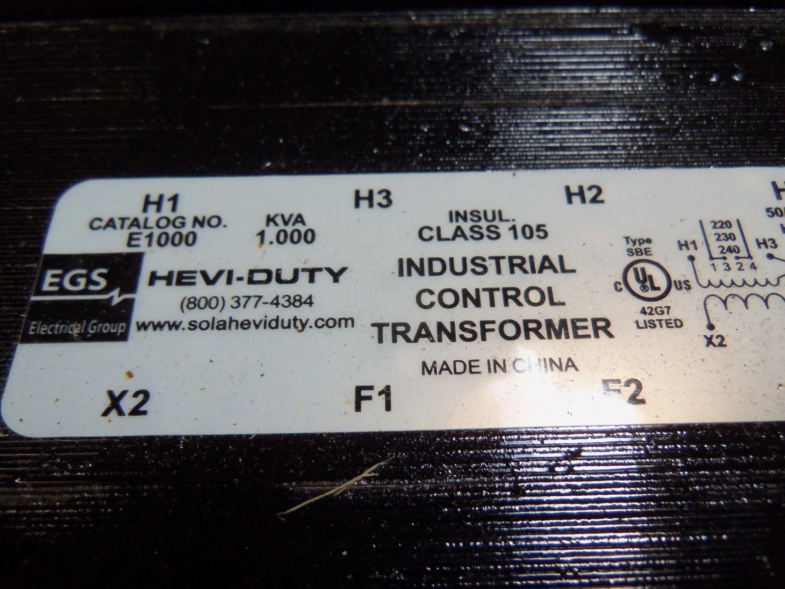 HEVI-DUTY E1000 TRANSFORMER NSMP