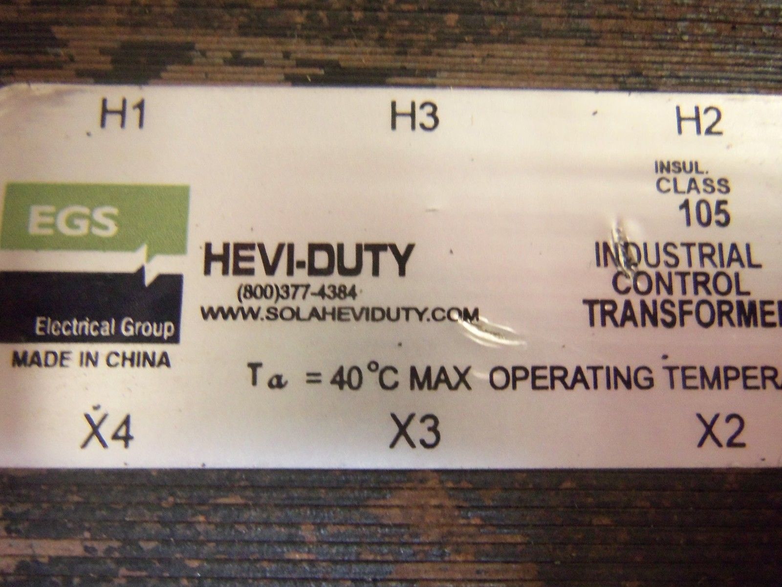 HEVI DUTY 105 TRANSFORMER UNMP