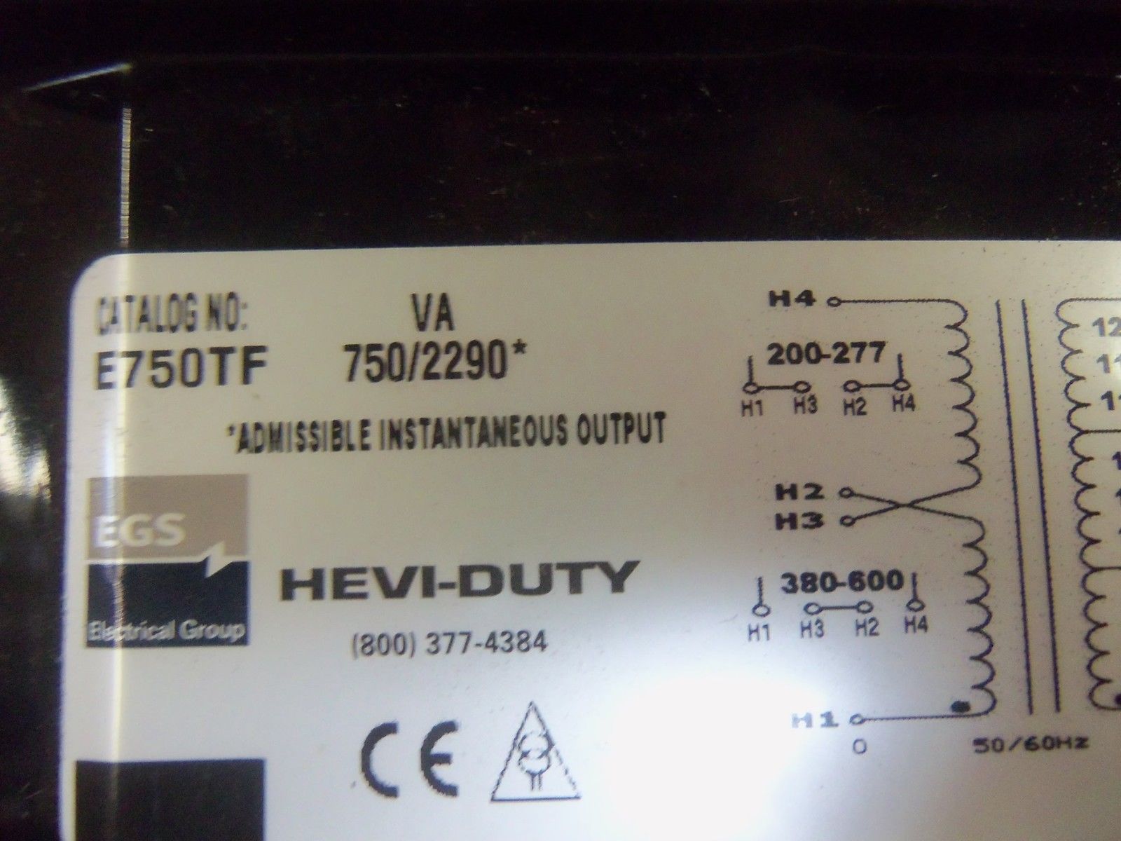 HEVI DUTY E750TF TRANSFORMER UNMP