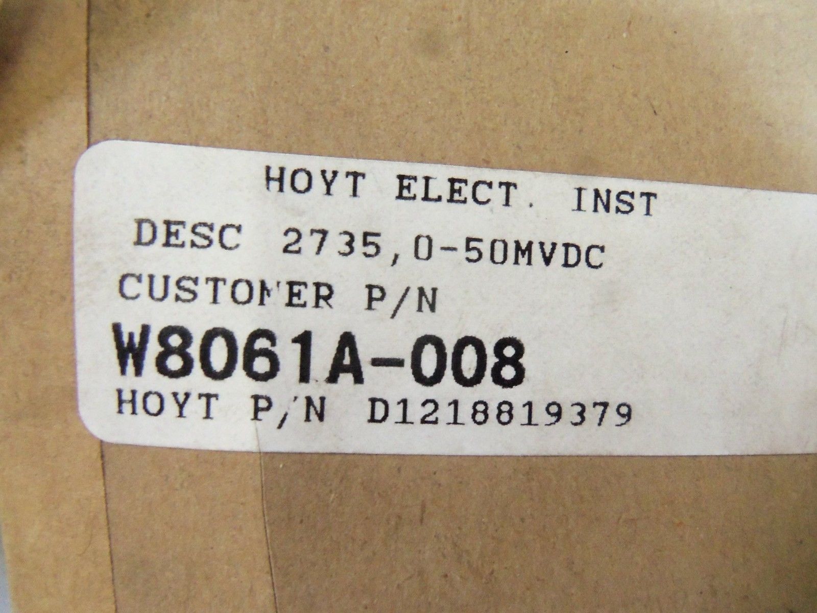 HOBART AMMETER W-8061A-008 UNMP