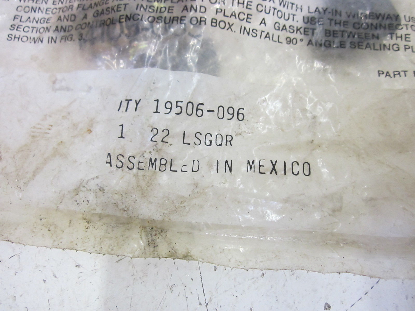 HOFFMAN 22LSGQR WIREWAY SEALING PLATE W/ GASKET 19506096 NSMP