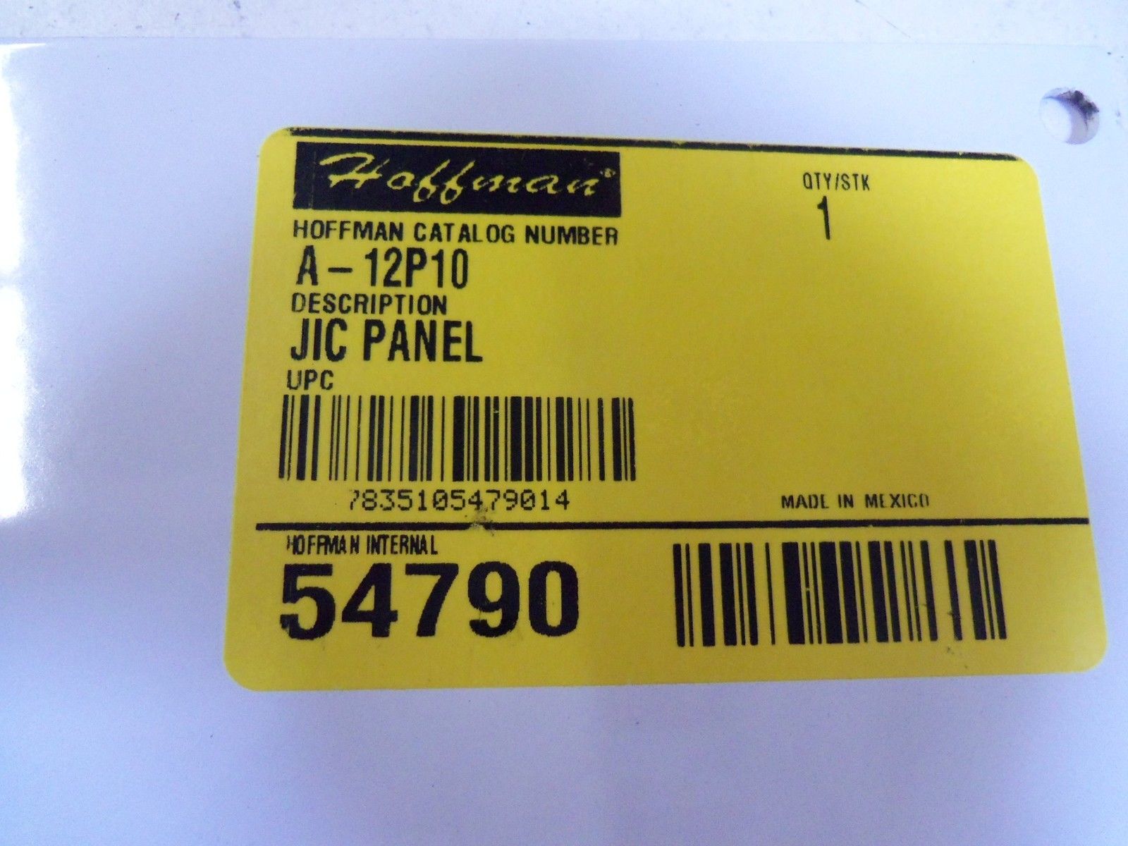 HOFFMAN A-12P10 J/C PANEL NSMP