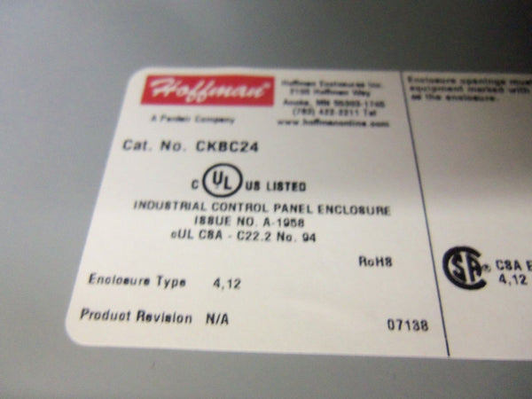 HOFFMAN CKBC24 KEYBOARD BOX ENCLOSURE NSMP