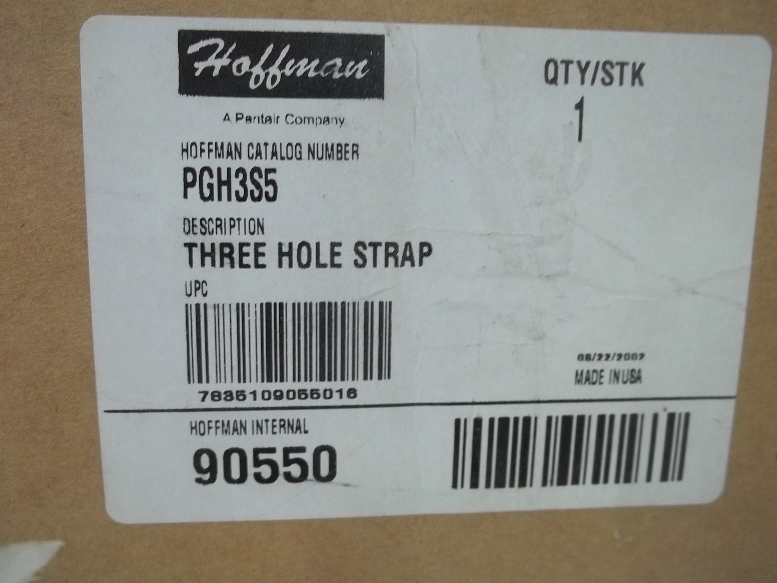 HOFFMAN PGH3S5 THREE HOLE STRAP NSMP