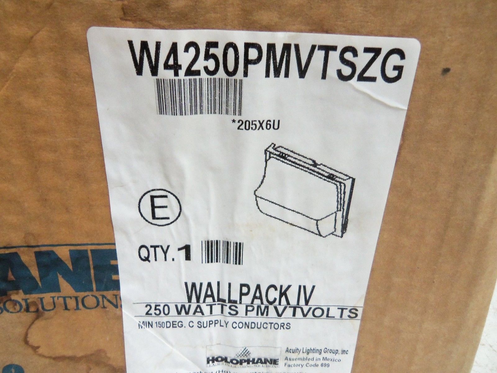 HOLOPHANE W4250PMVTSZG LIGHT FIXTURE UNMP