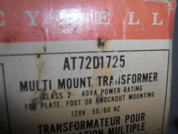 HONEYWELL AT72D1725  TRANSFORMER 120-24 40VA *NEW IN BOX*