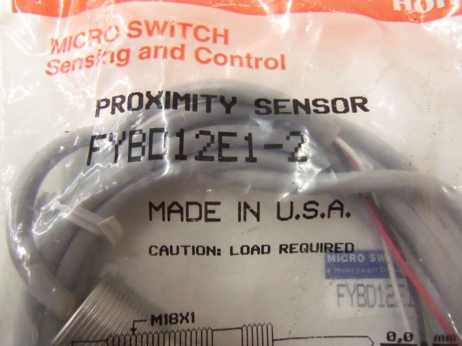 HONEYWELL FYBD12E1-2 PROXIMITY SENSOR NSMP