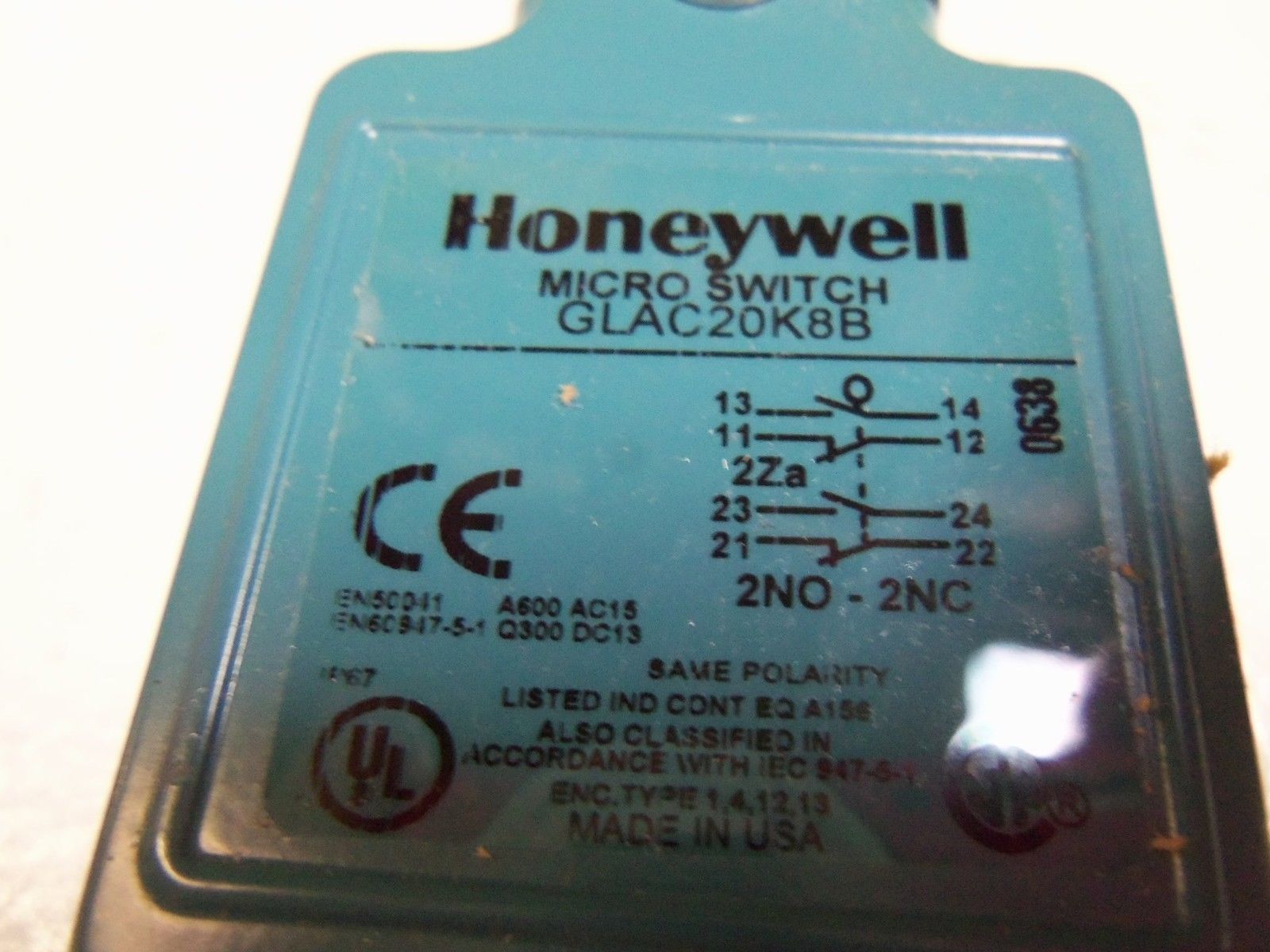 HONEYWELL GLAC20K8B LIMIT SWITCH NSMP