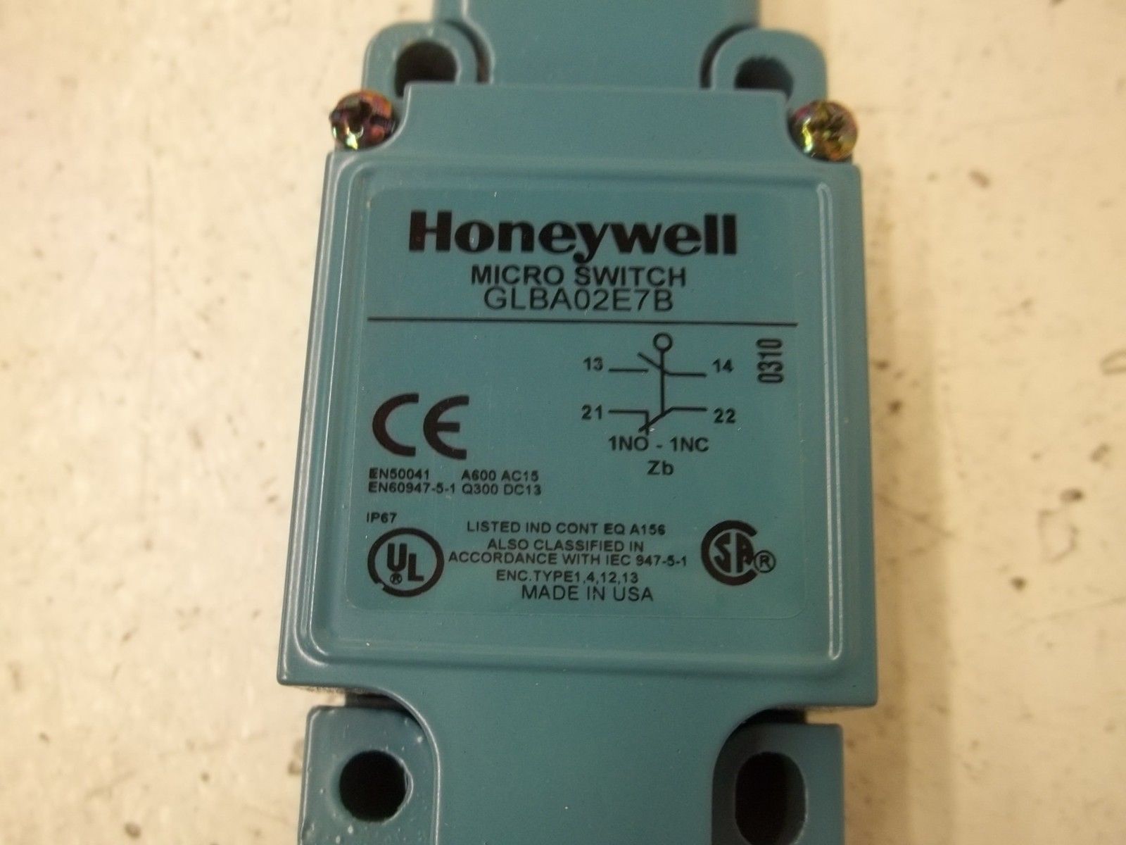 HONEYWELL GLBA02E7B LIMIT SWITCH NSMP