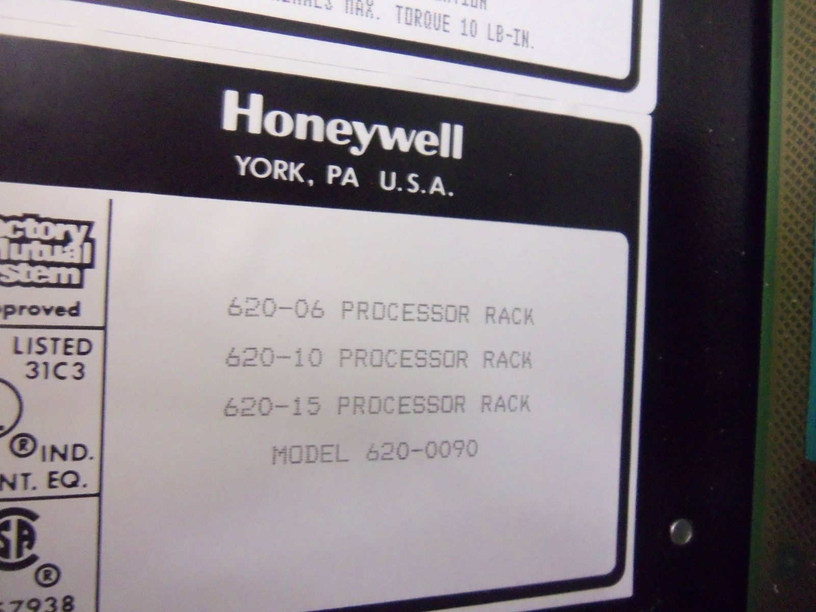HONEYWELL ISSC 620-0090 RACK ASSEMBLY UNMP