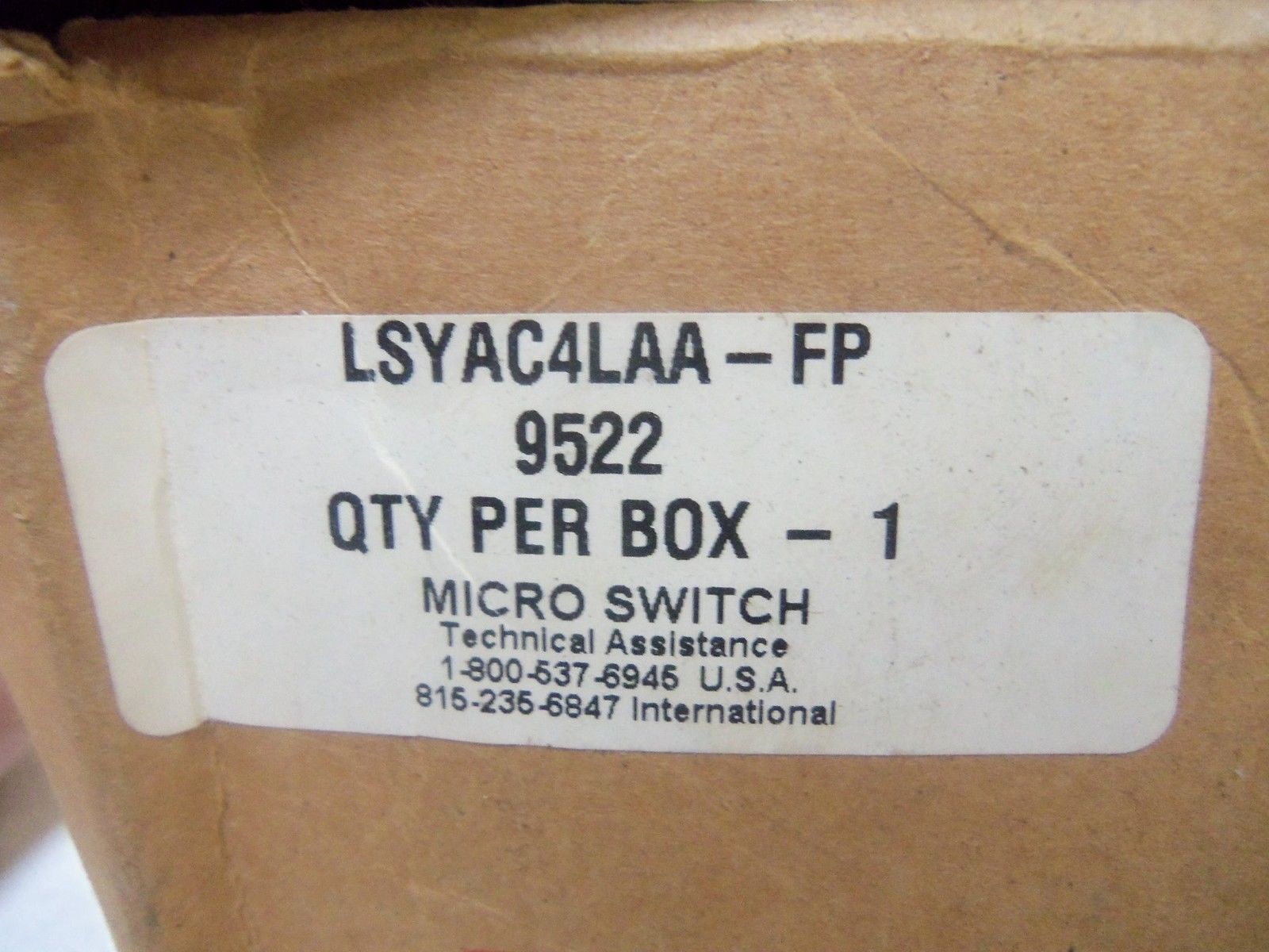 HONEYWELL LSYAC4LAA-FP LIMIT SWITCH NSMP
