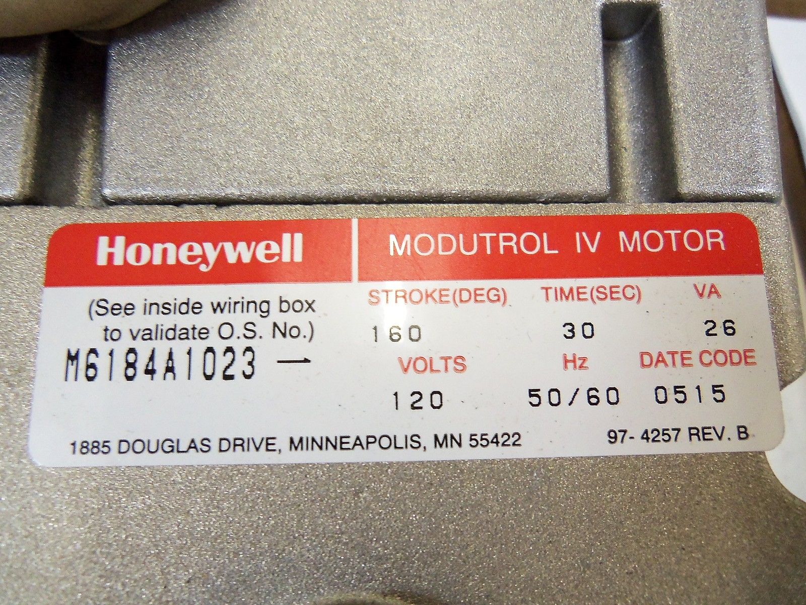 HONEYWELL M6184A1023 UNMP