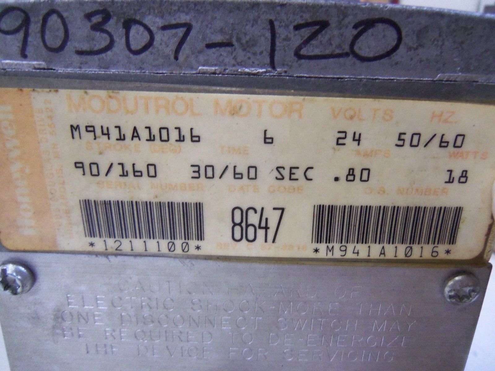 HONEYWELL M941A1016 *USED*