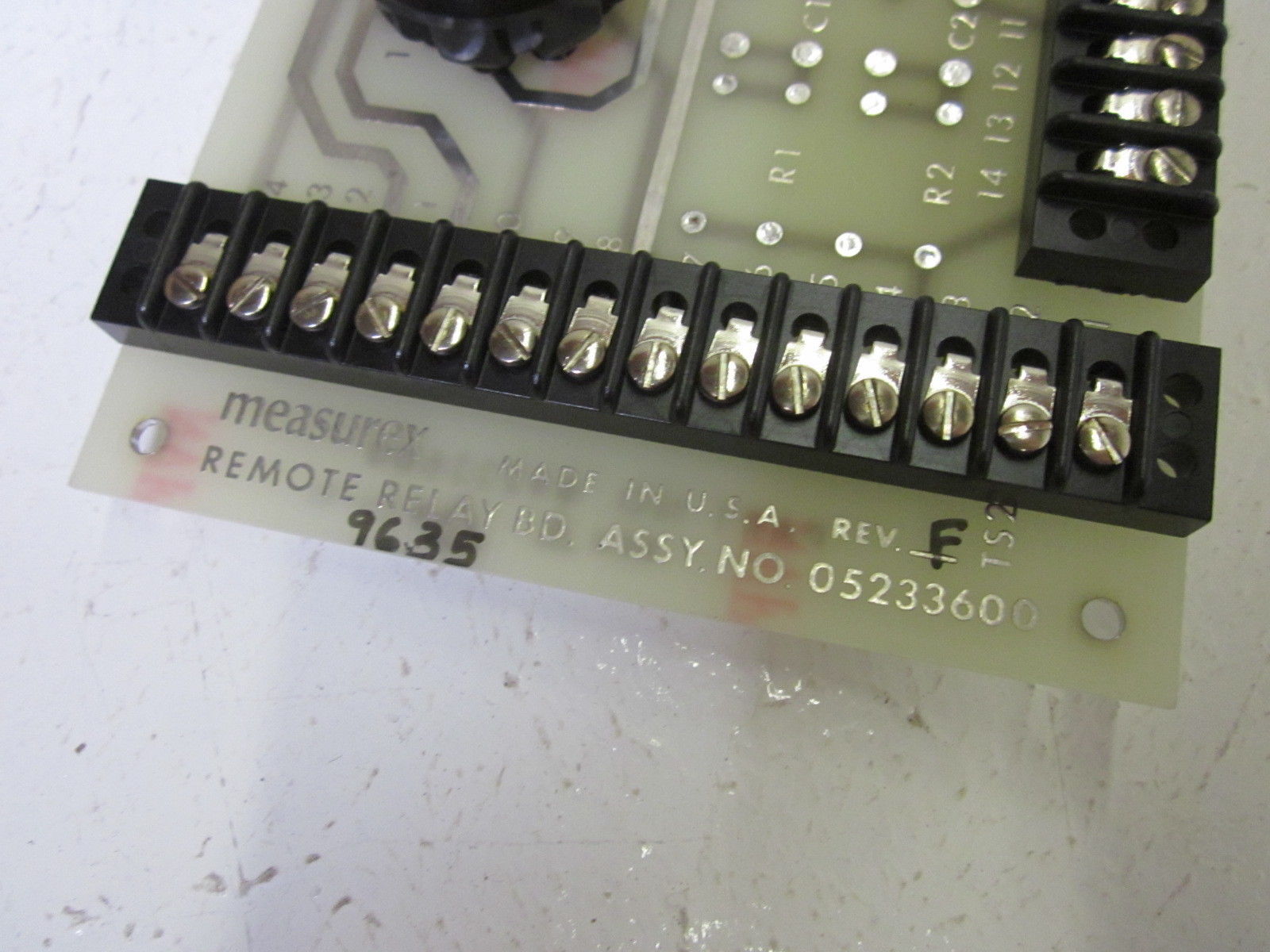 HONEYWELL MEASUREX 05233600 REMOTE RELAY BOARD UNMP
