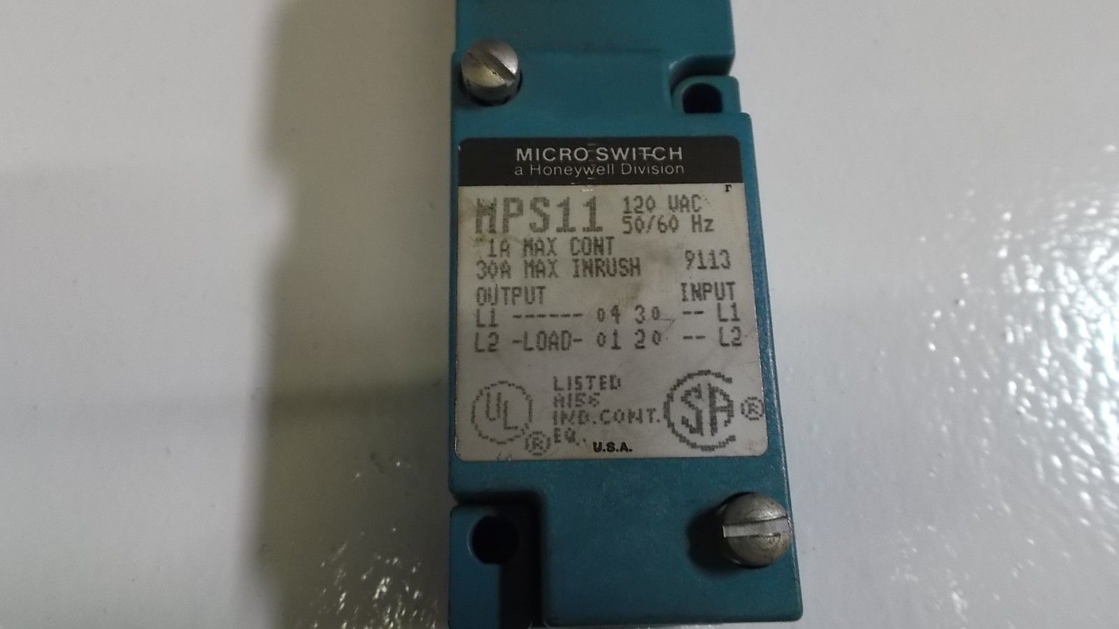 MICRO SWITCH MPS11 UNMP