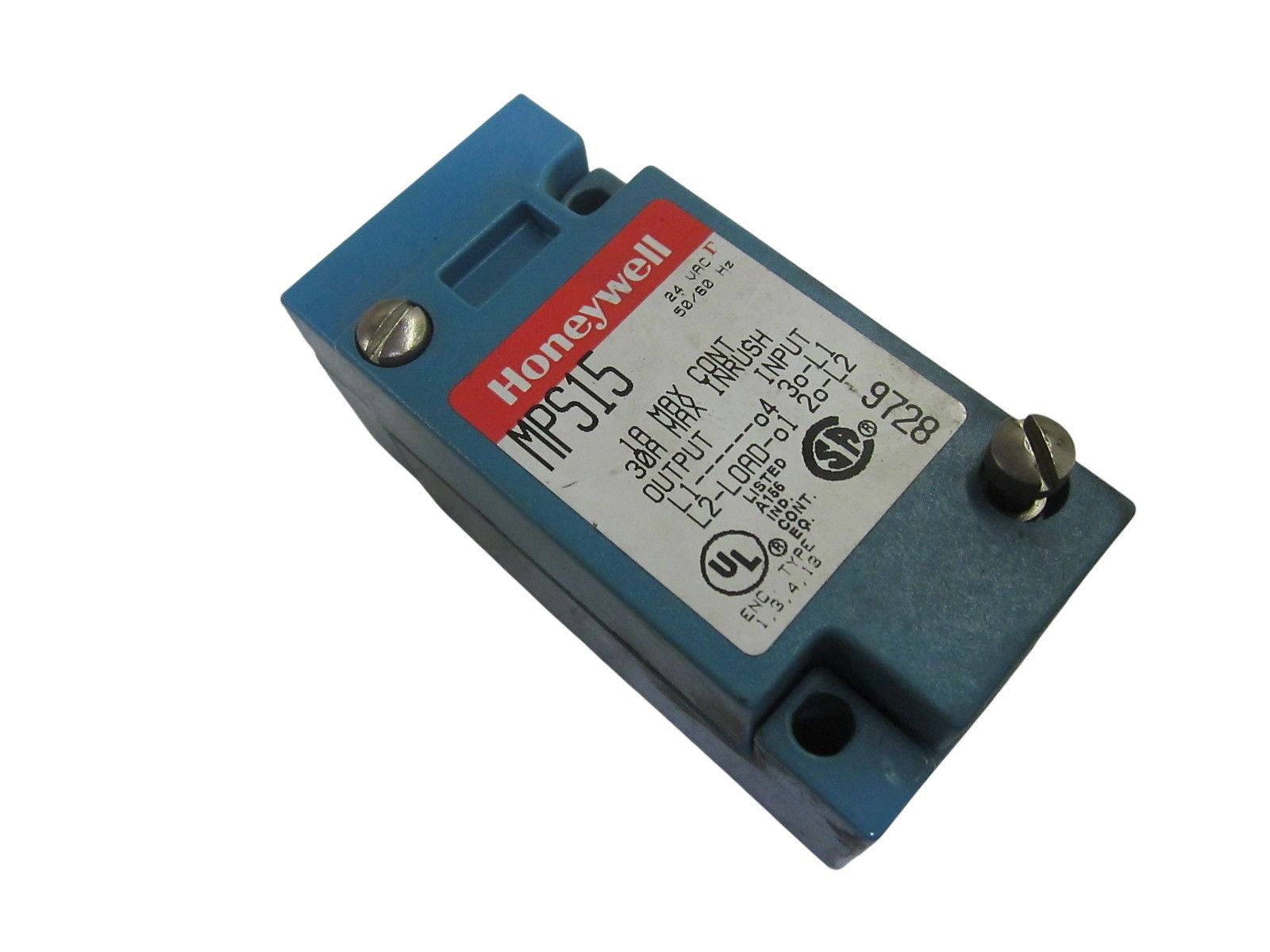 HONEYWELL MPS15 LIMIT SWITCH 30A 24VAC (AS IS - BODY ONLY) UNMP