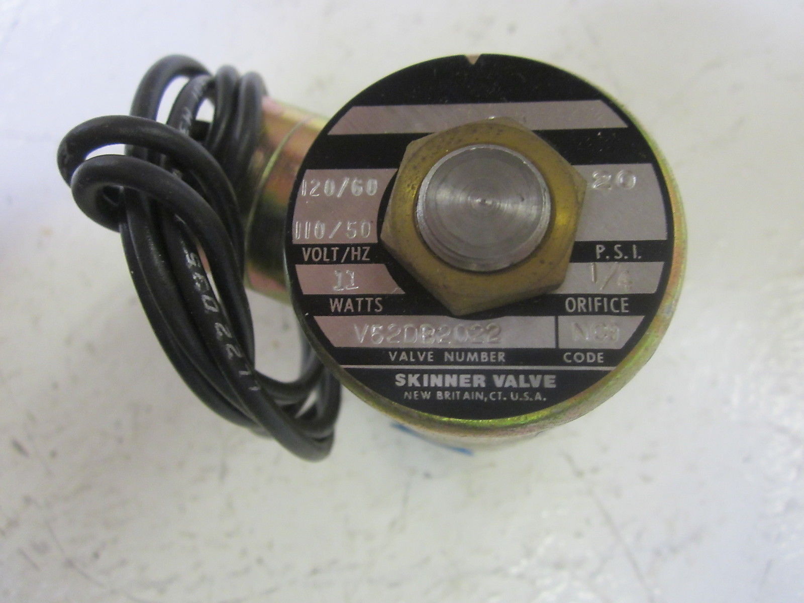 HONEYWELL SKINNER V52DB2022 SOLENOID VALVE 110/120V UNMP