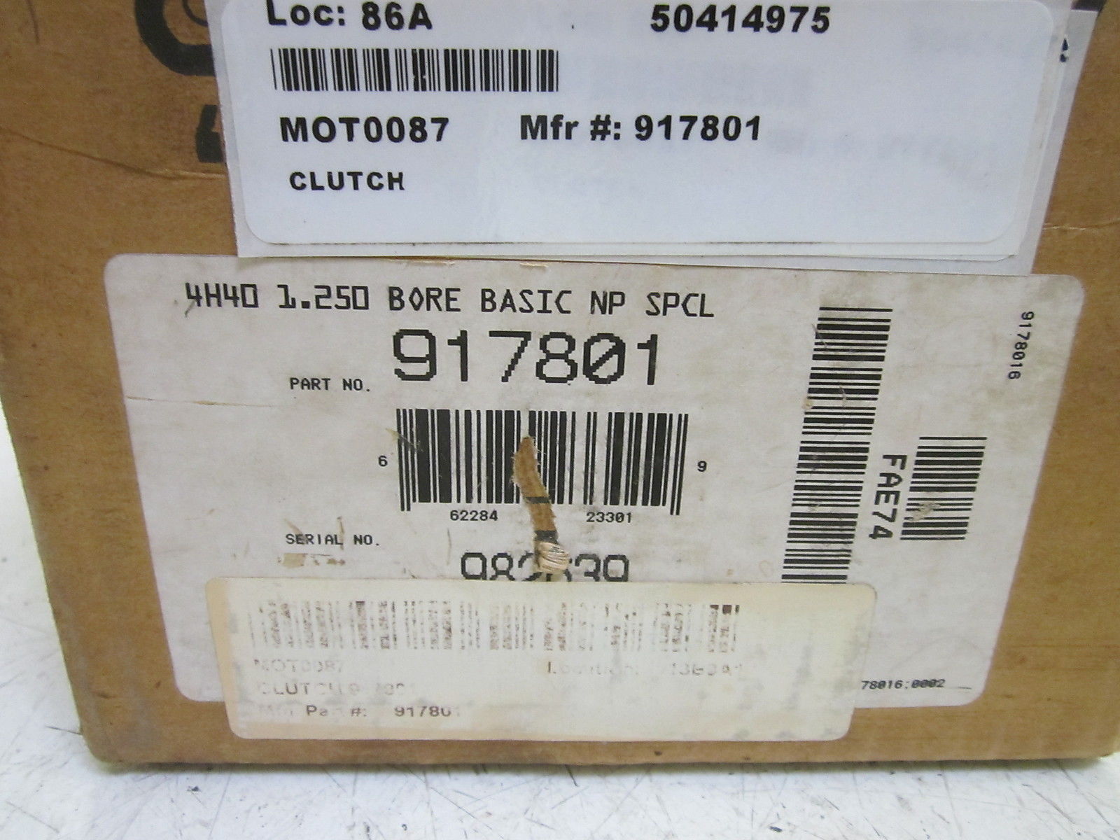 HORTON 917801 CLUTCH 4 H40 1.250 BORE UNMP