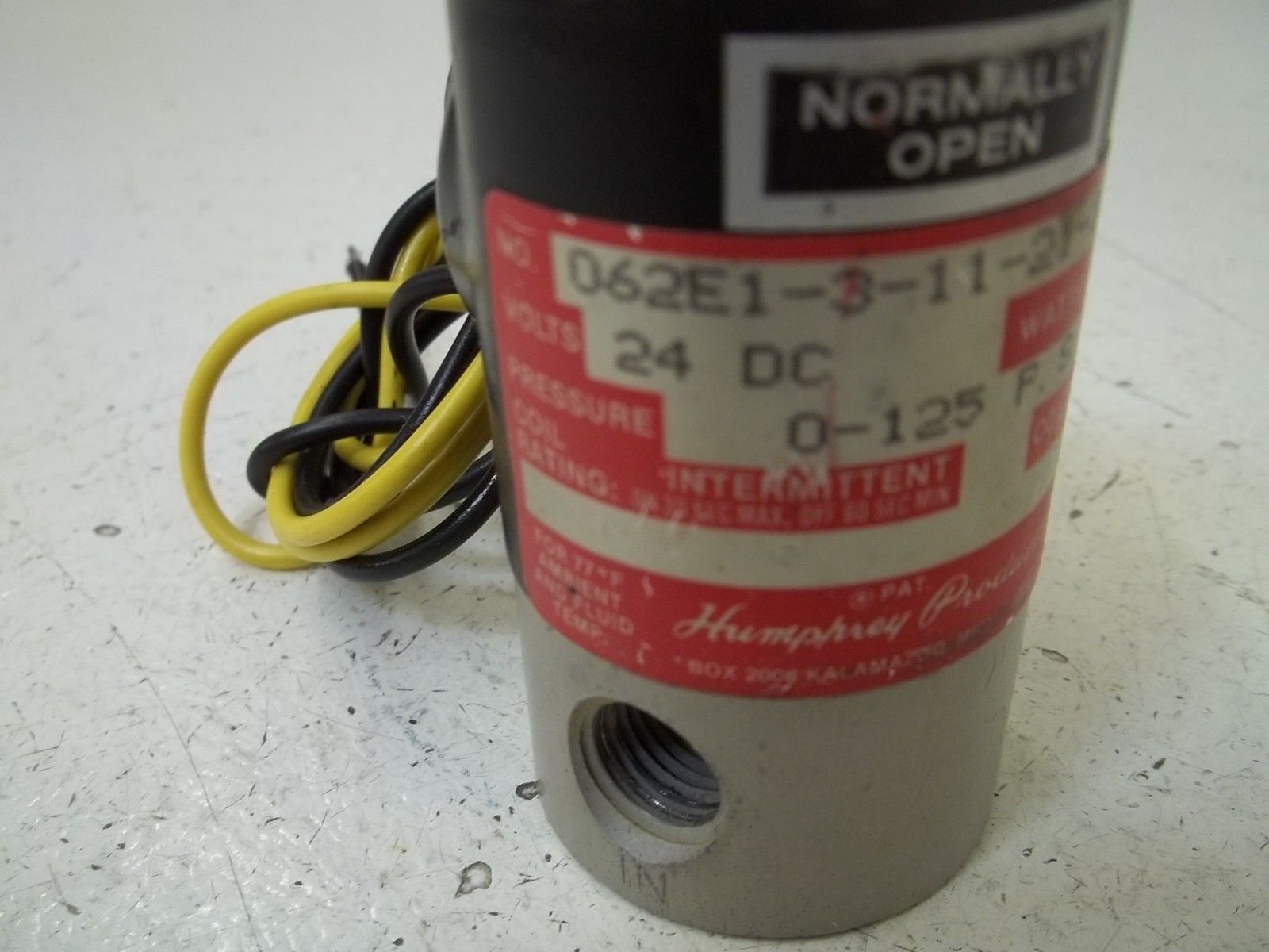 HUMPHREY 062E1-3-11-21-36 SOLENOID VALVE UNMP