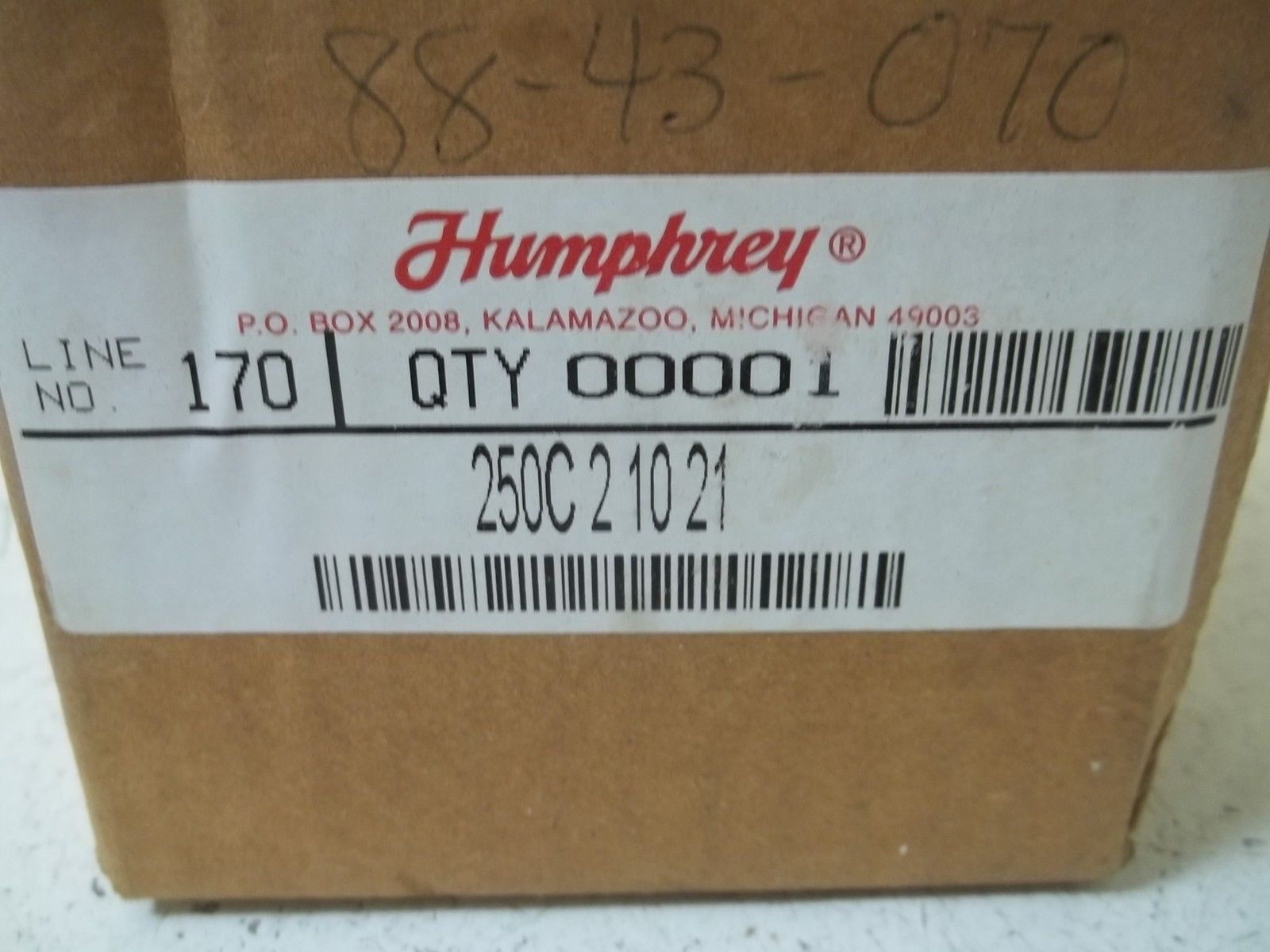 HUMPHREY 250C21021 NSMP