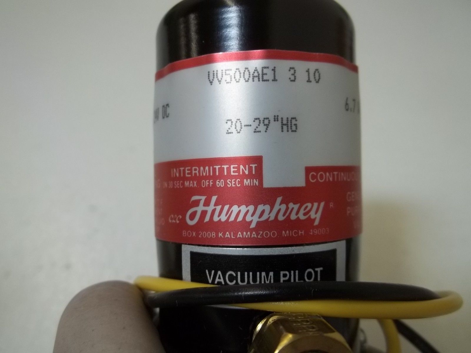 HUMPHREY VV500AE1 3 10 24V VACUUM PILOT NSMP
