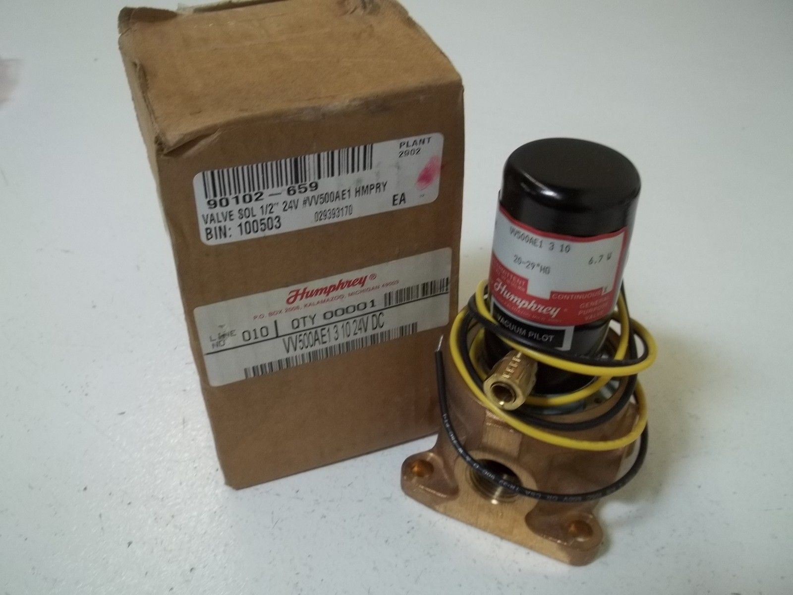 HUMPHREY VV500AE1 3 10 24V VACUUM PILOT NSMP