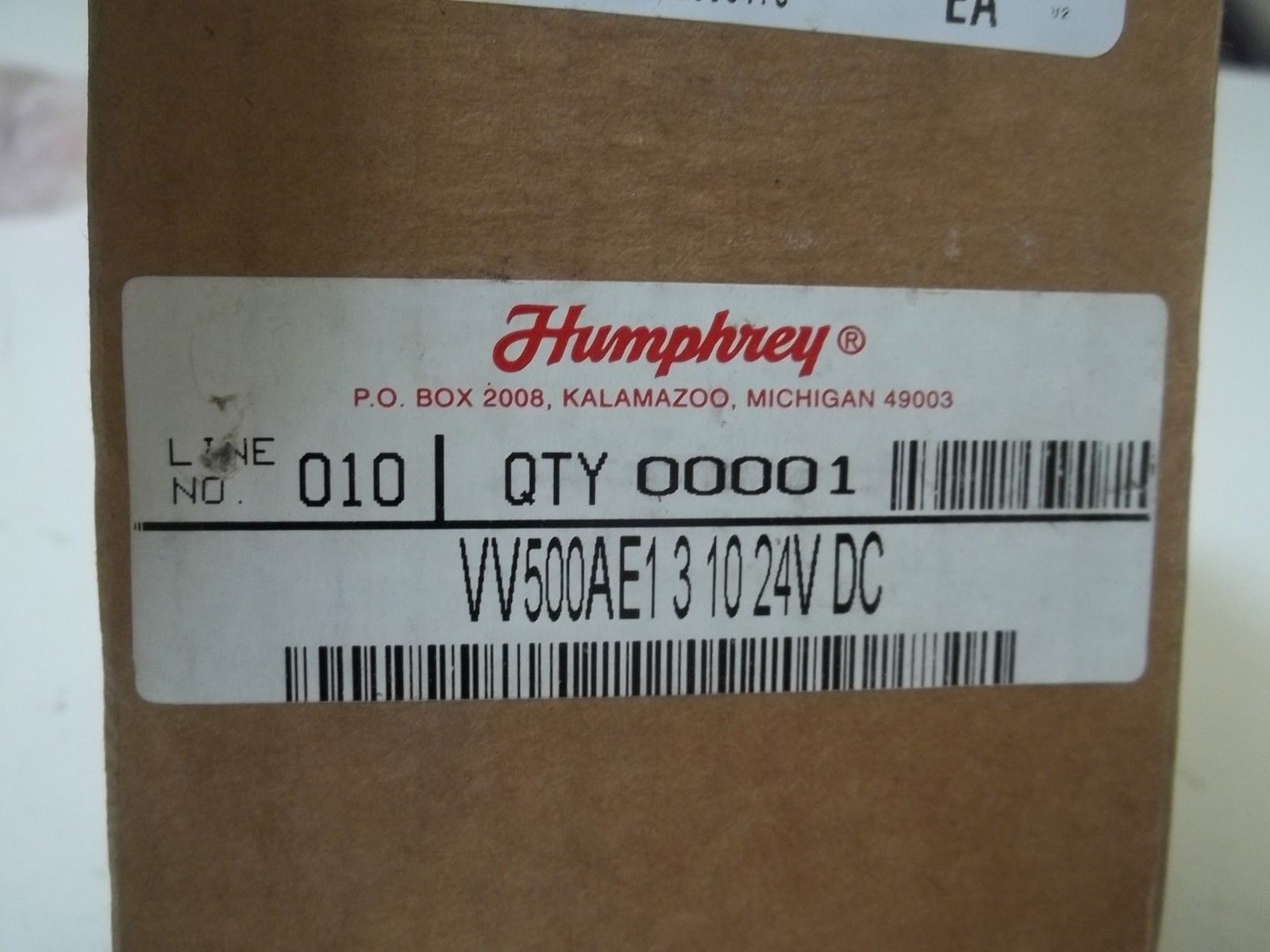 HUMPHREY VV500AE1 3 10 24V VACUUM PILOT NSMP