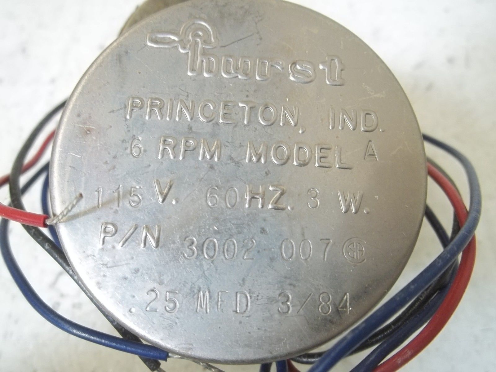 HURST 3002-007 SYNCHRONOUS INSTRUMENT MOTORUNMP
