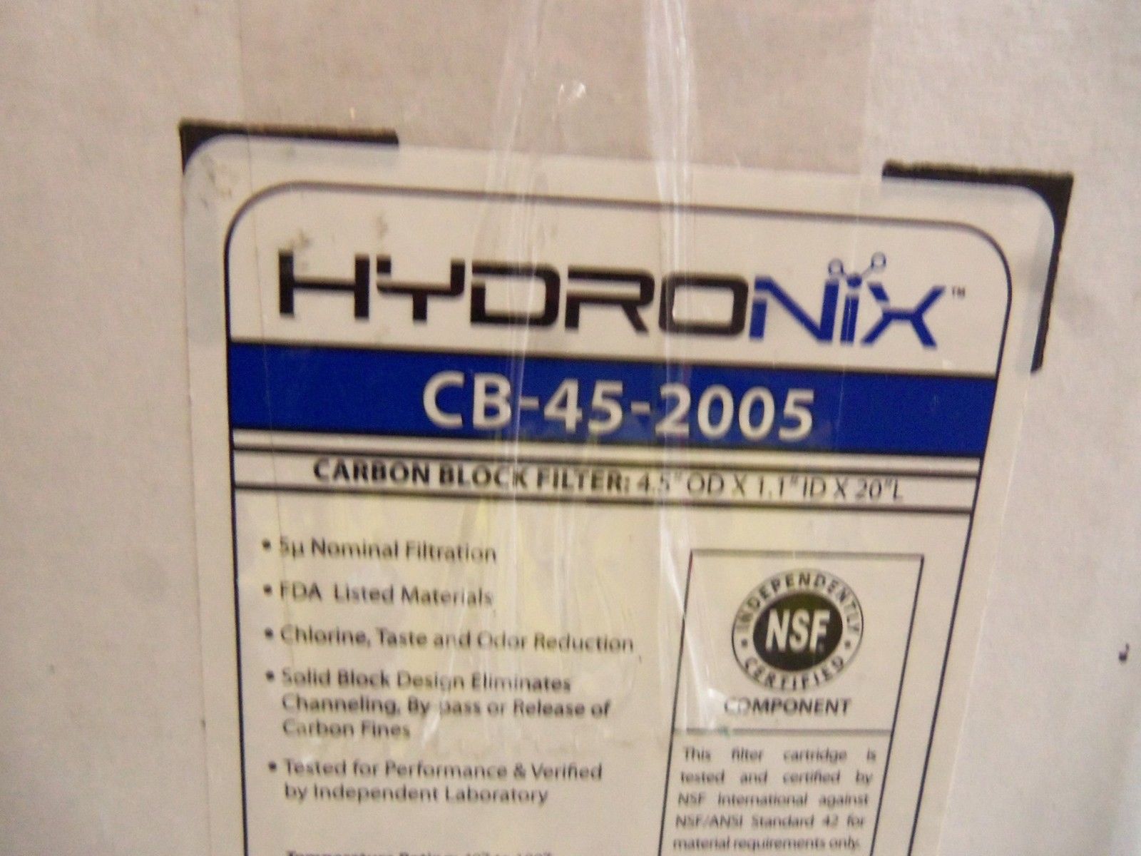HYDROPONIX CB-45-2005 WATER FILTER NSMP