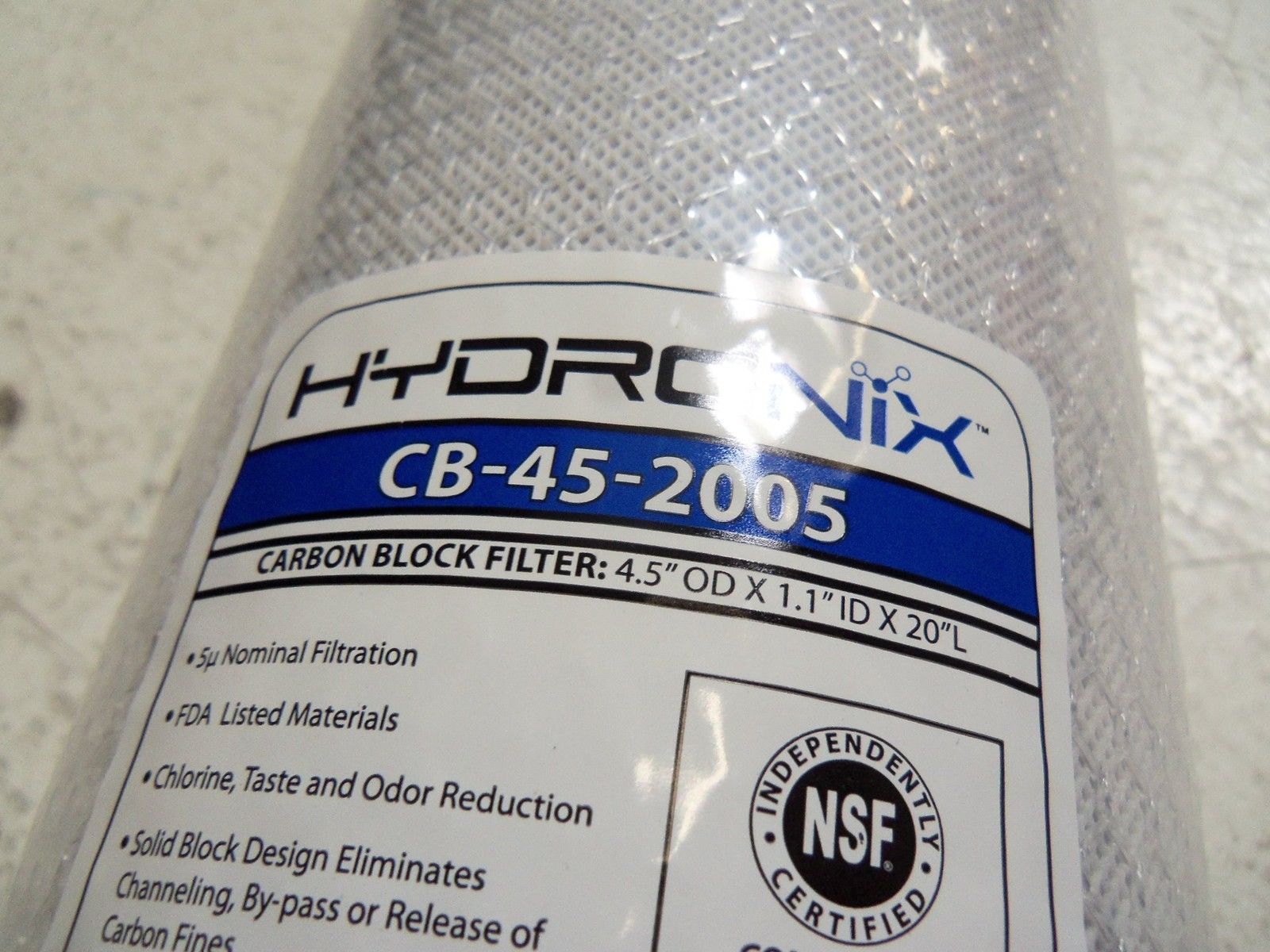 HYDROPONIX CB-45-2005 WATER FILTER NSMP