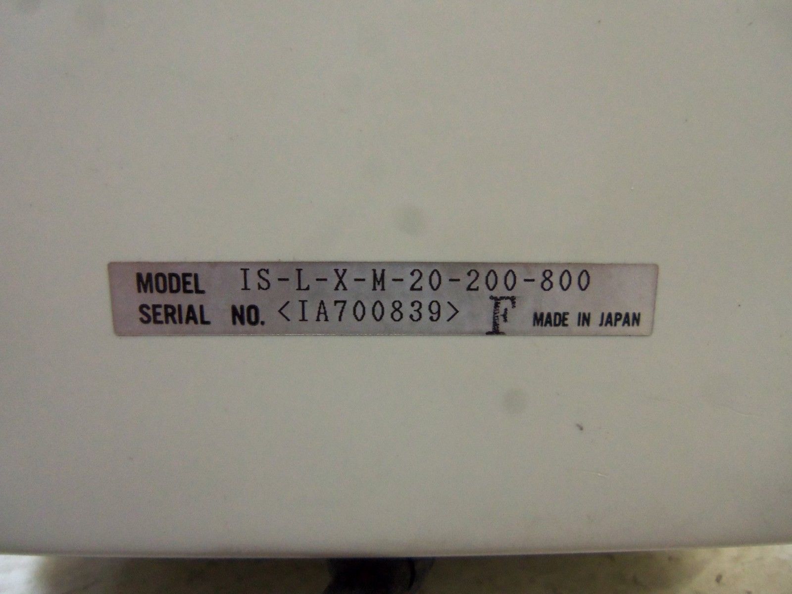 IA INTELLIGENCE IS-L-X-M-20-200-800 ACTUATOR UNMP