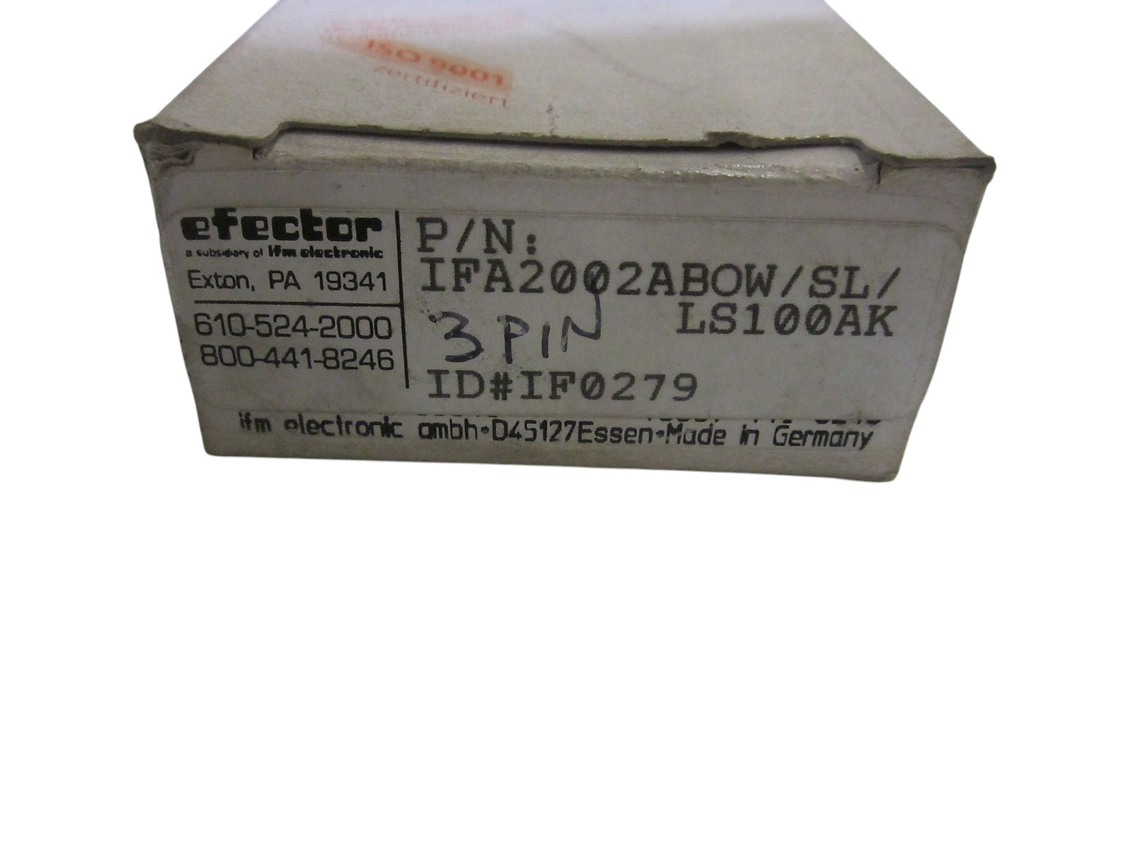 IFM EFECTOR LS100AK IFA2002ABOW/SL INDUCTIVE PROXIMITY SENSOR NSMP